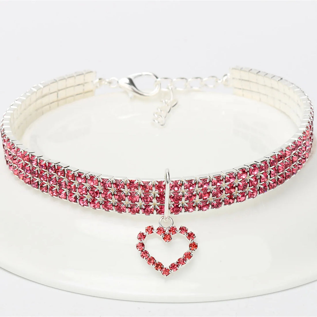 Rhinestone Pearl Necklace Dog &amp; Cat Collar | Elegant Pet Jewelry with Sparkling Pendant