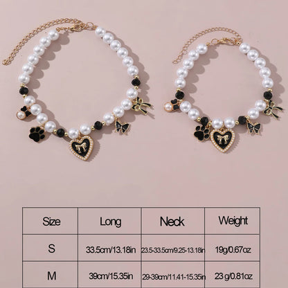 Pet Jewelry Necklace – Adjustable Cartoon Pendant Collar for Cats &amp; Dogs