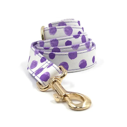 Personalized Dog Collar with Free Engraving – Purple Bubble Design