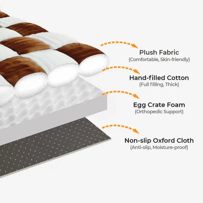 Handmade Plush Orthopedic Dog Bed – Warm, Soft Support with Pillow for Large &amp; Medium Dogs