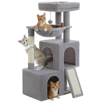 Large Cat Tree for Indoor Cats, Multi-Level Cat Tower with Sisal Scratching Post, 2 Spacious Condo, Cat Scratching Pad, Cat Toys