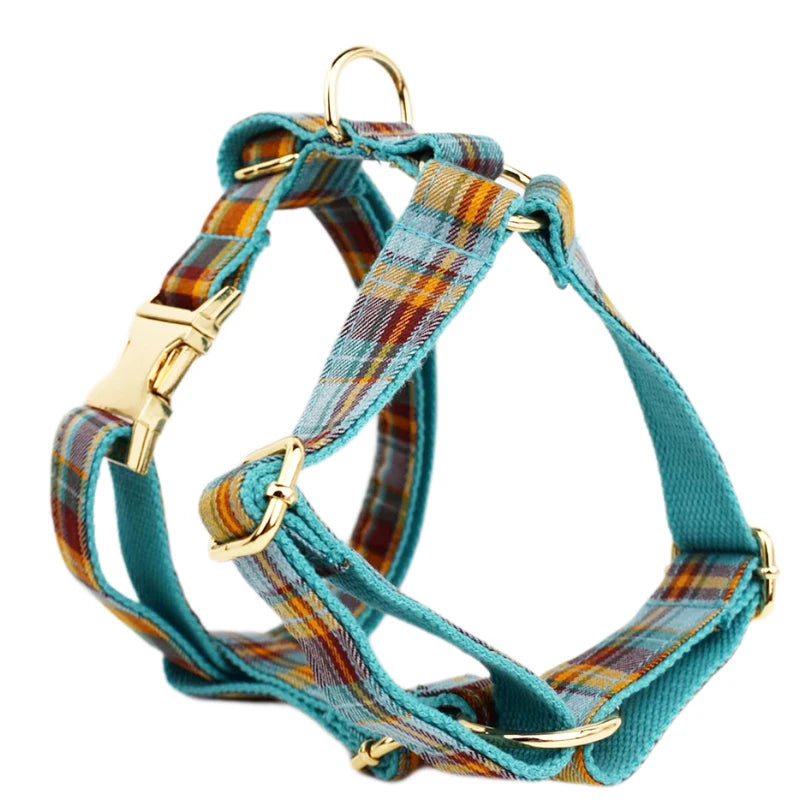 High Quality Custom Cotton Dog Collar, Leash &amp; Harness Set – Personalized Pet Accessories with Bow
