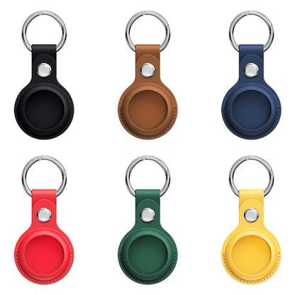 Leather Keychain for Airtags Tracker Locator Device