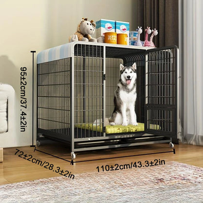 Heavy-Duty Metal Dog Kennel – Indestructible Escape-Proof Crate for Large Dogs