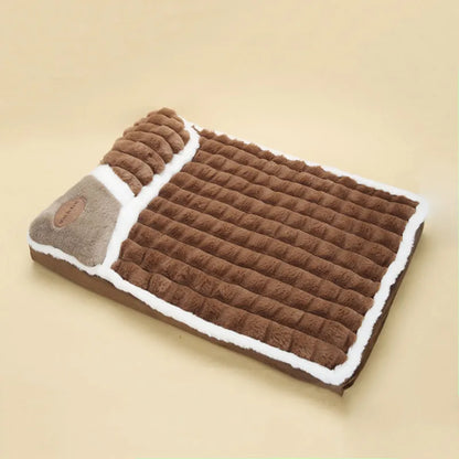 Luxury Plush Pet Sofa Bed - Soft &amp; Warm Hypoallergenic Deep Sleep Cushion for Ultimate Comfort