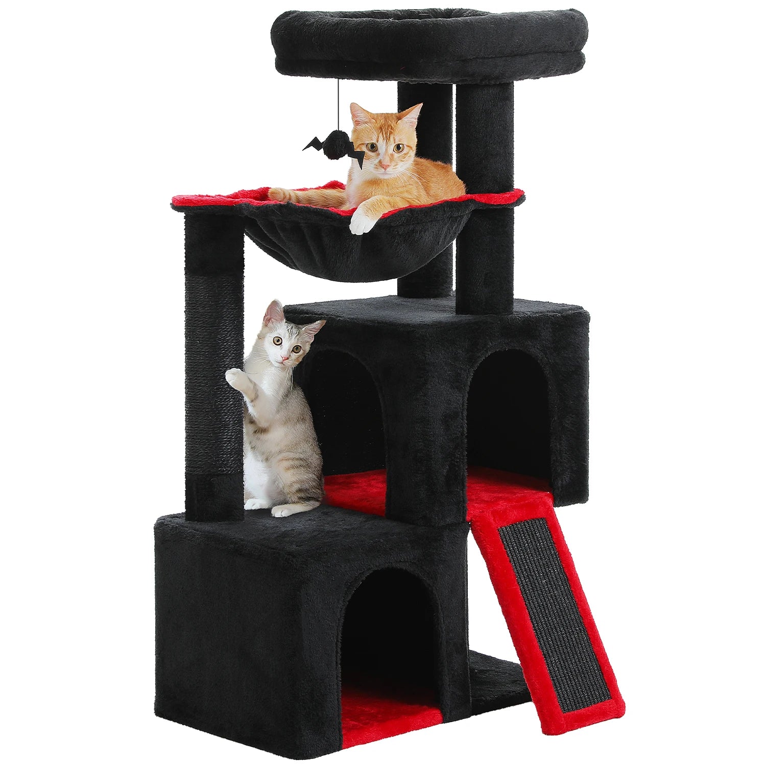 Large Cat Tree for Indoor Cats, Multi-Level Cat Tower with Sisal Scratching Post, 2 Spacious Condo, Cat Scratching Pad, Cat Toys
