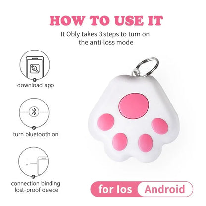 Mini Pet Anti-Lost GPS Tracker – Bluetooth Locator for Dogs, Cats, Keys &amp; Bags (iOS/Android)
