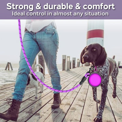 Reflective, Strong Dog Leash Pet Leashes for Big to Small Dogs, Easy Grip and Durable Clip