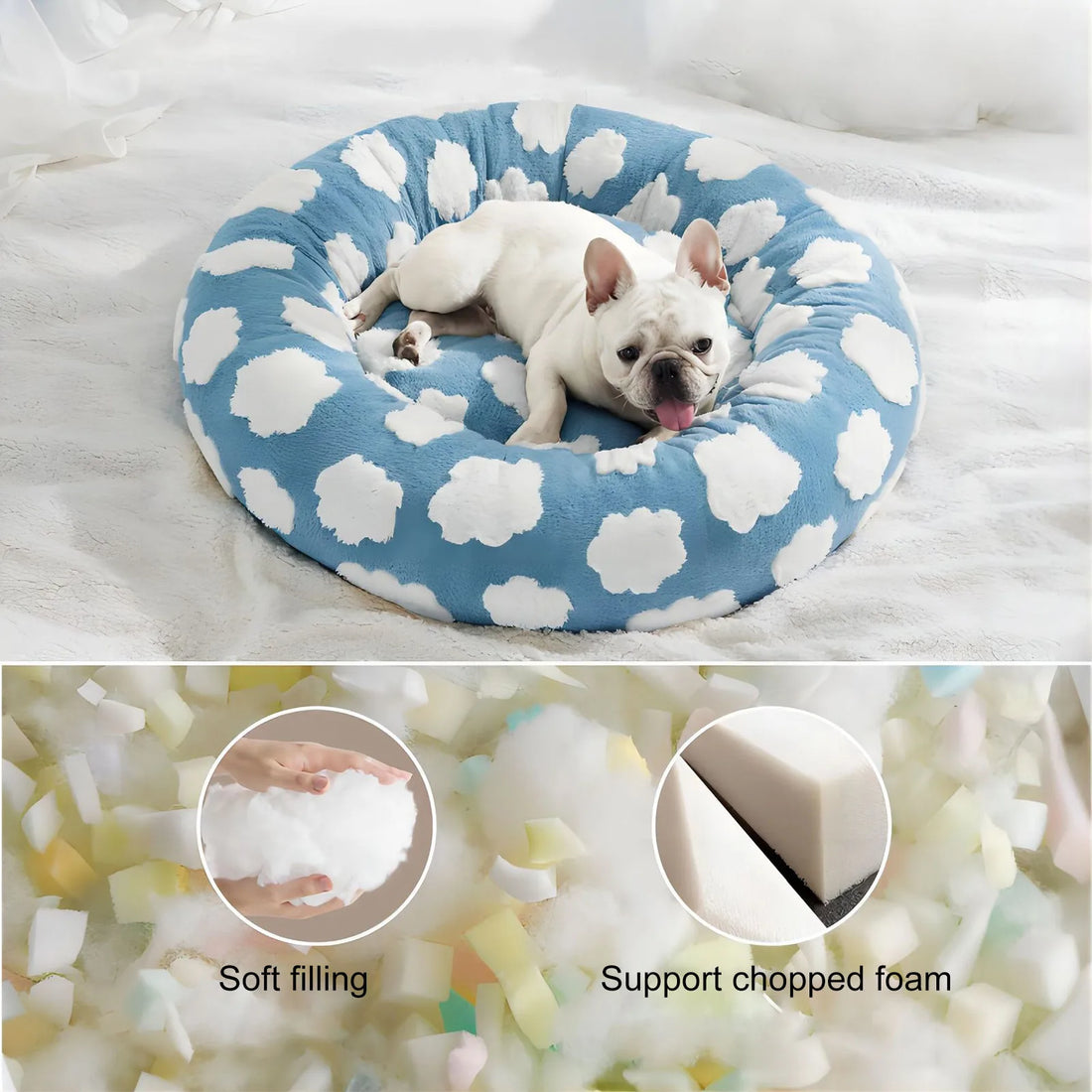 Cozy Orthopedic Dog Bed for Small Dogs – Washable Plush Puppy Sofa with Slip-Resistant Bottom