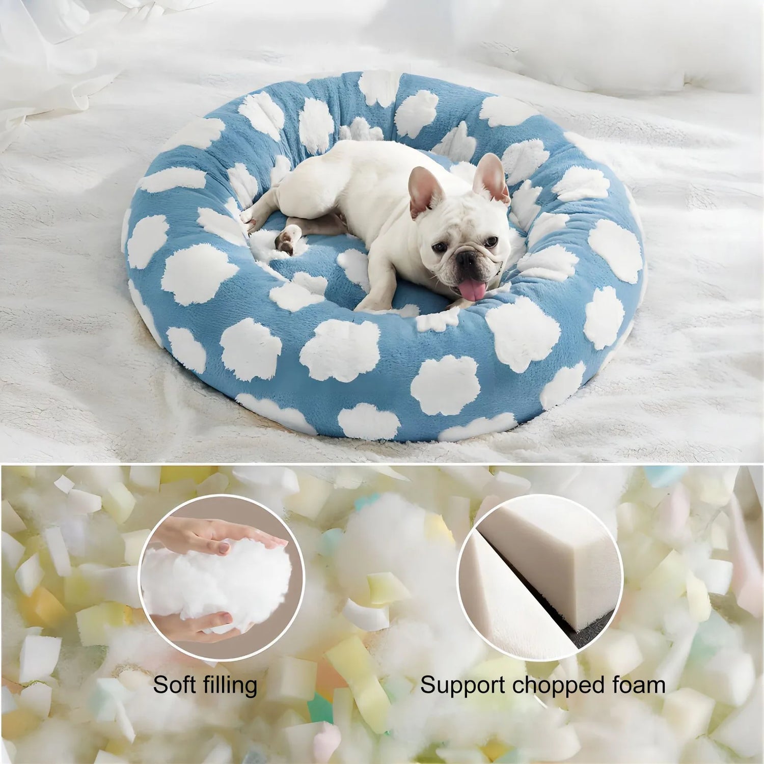 Cozy Orthopedic Dog Bed for Small Dogs – Washable Plush Puppy Sofa with Slip-Resistant Bottom