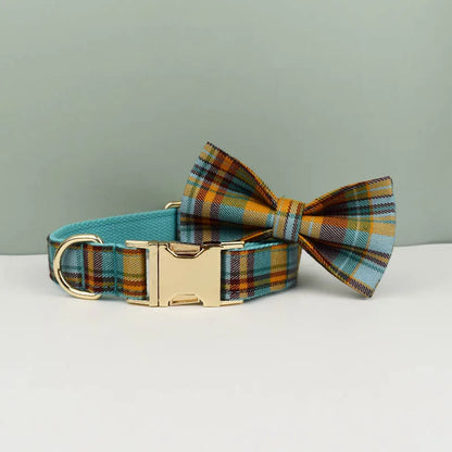 High Quality Custom Cotton Dog Collar, Leash &amp; Harness Set – Personalized Pet Accessories with Bow
