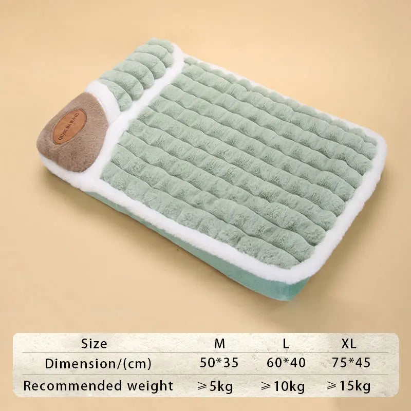 Luxury Plush Pet Sofa Bed - Soft &amp; Warm Hypoallergenic Deep Sleep Cushion for Ultimate Comfort