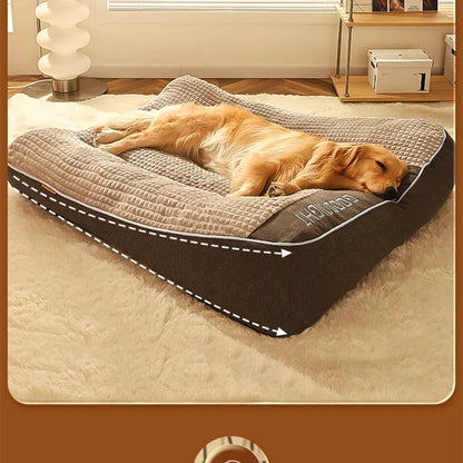 Large Comfy Dog &amp; Cat Bed – Warm Plush Sleeping Mat, Nest Kennel Mattress for Small, Medium &amp; Large Pets