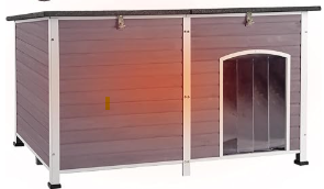 Outdoor Dog House, Indoor Outdoor Doghouse Puppy Shelter Dog House with Iron Frame,Anti-Bite Design Dog Home for Small Medium So