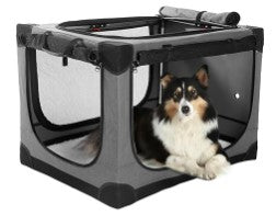 Collapsible Soft Dog Crate 36&quot; – Portable Travel Dog Kennel for Large Dogs | Foldable Indoor &amp; Outdoor Dog Crate