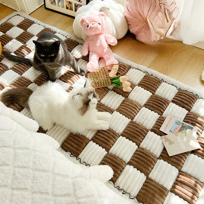 Plaid Dog Bed &amp; Couch Cover – Non-Slip Pet Mat for Travel &amp; Home | Custom Fit for Seat Extenders