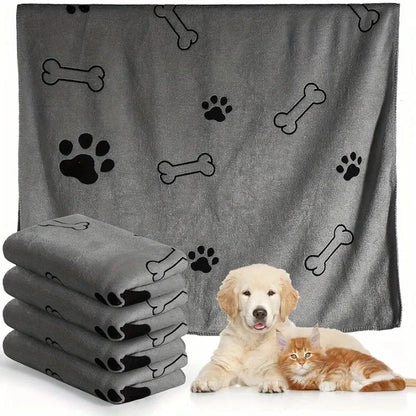 Quick-Drying Microfiber Dog Towel – Absorbent Pet Bath Towel for Dogs, Cats &amp; Puppies