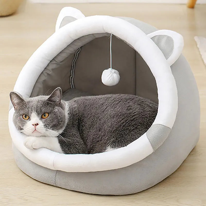 Cozy Cat Tent Bed – Soft Indoor House for Cats &amp; Small Dogs