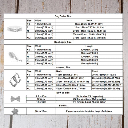 High Quality Custom Cotton Dog Collar, Leash &amp; Harness Set – Personalized Pet Accessories with Bow