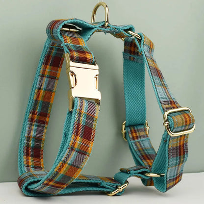 High Quality Custom Cotton Dog Collar, Leash &amp; Harness Set – Personalized Pet Accessories with Bow