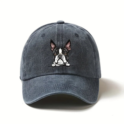 Cute Boston Terrier Baseball Cap – Casual Dog Lover Hat, Adjustable Sunshade Cap for Daily Wear &amp; Travel