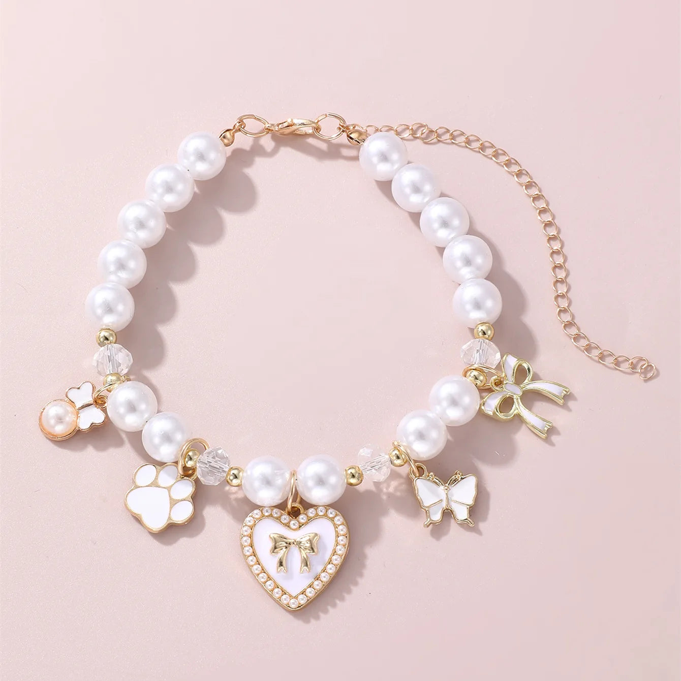 Pet Jewelry Necklace – Adjustable Cartoon Pendant Collar for Cats &amp; Dogs