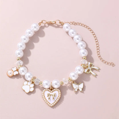 Pet Jewelry Necklace – Adjustable Cartoon Pendant Collar for Cats &amp; Dogs