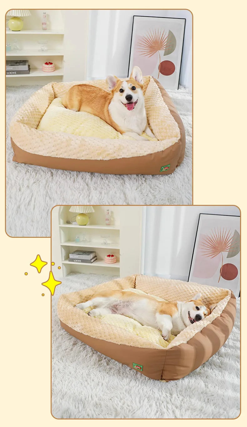Large Winter Warm Dog Bed – Deep Sleep Pet Mattress for Dogs &amp; Cats, Cozy Kennel Cushion for Medium &amp; Large Pets