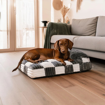 Handmade Plush Orthopedic Dog Bed – Warm, Soft Support with Pillow for Large &amp; Medium Dogs