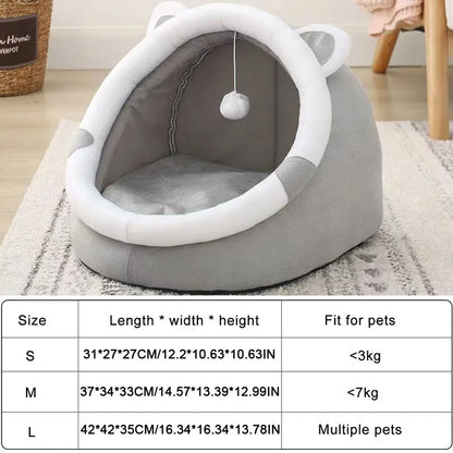 Cozy Cat Tent Bed – Soft Indoor House for Cats &amp; Small Dogs