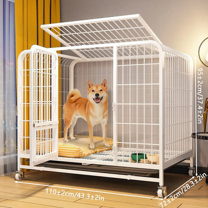 Heavy-Duty Metal Dog Kennel – Indestructible Escape-Proof Crate for Large Dogs