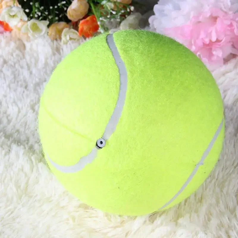 Giant Dog Tennis Ball – Mega Jumbo Pet Chew Toy for Dogs, Training &amp; Play Ball, Plush Interactive Toy for Pets &amp; Kids