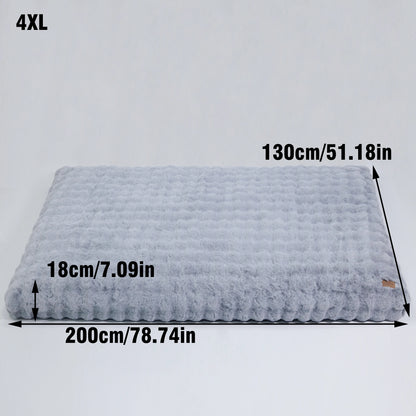 Fluffy Dog Crate Bed for Extra Large Dogs – Plush Faux Fur Crate Pad, Washable Calming Anti-Anxiety Dog &amp; Cat Bed