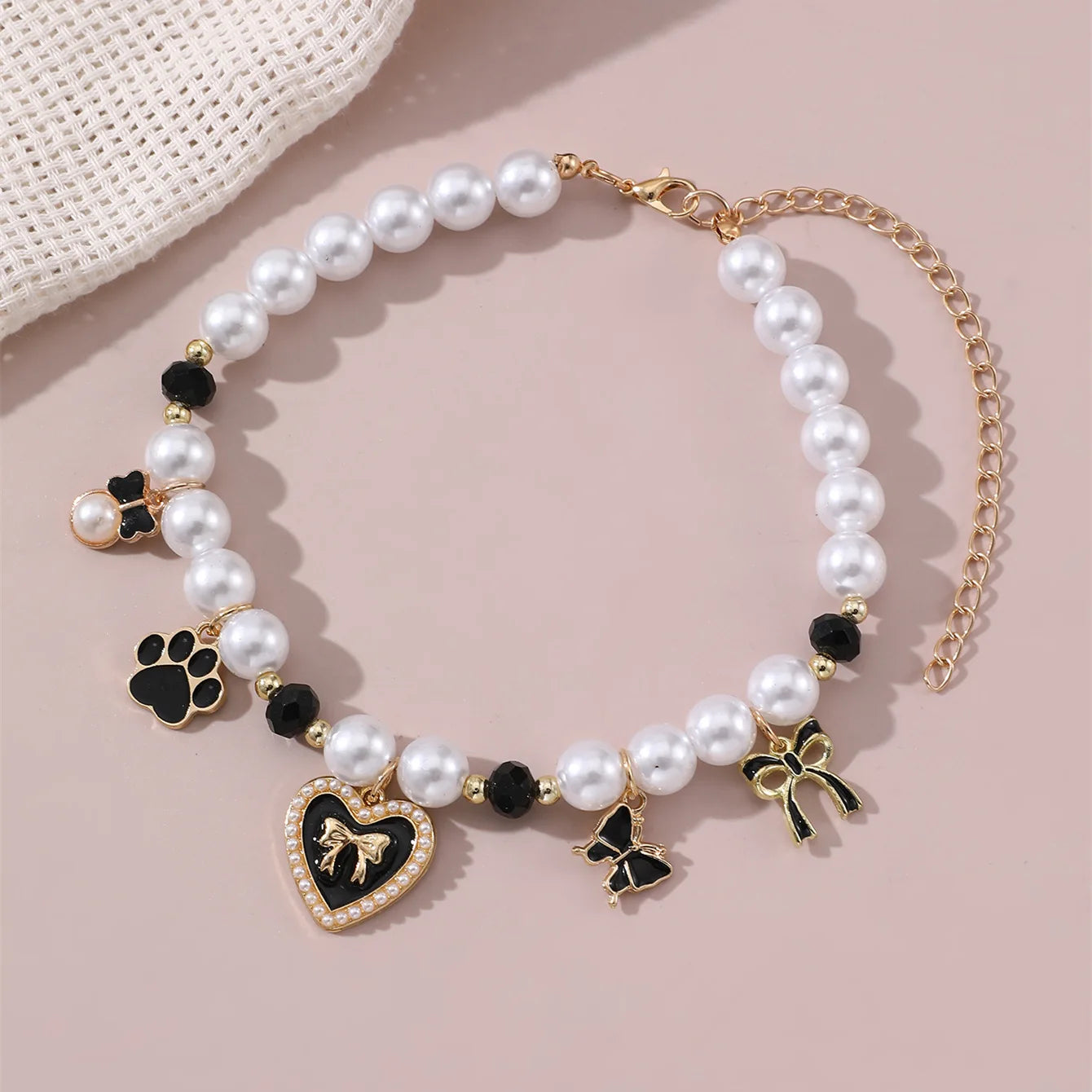 Pet Jewelry Necklace – Adjustable Cartoon Pendant Collar for Cats &amp; Dogs