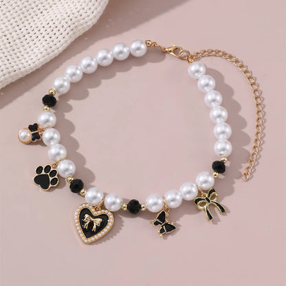 Pet Jewelry Necklace – Adjustable Cartoon Pendant Collar for Cats &amp; Dogs