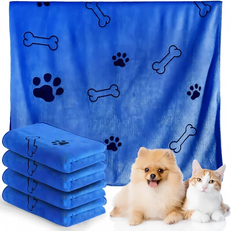 Quick-Drying Microfiber Dog Towel – Absorbent Pet Bath Towel for Dogs, Cats &amp; Puppies