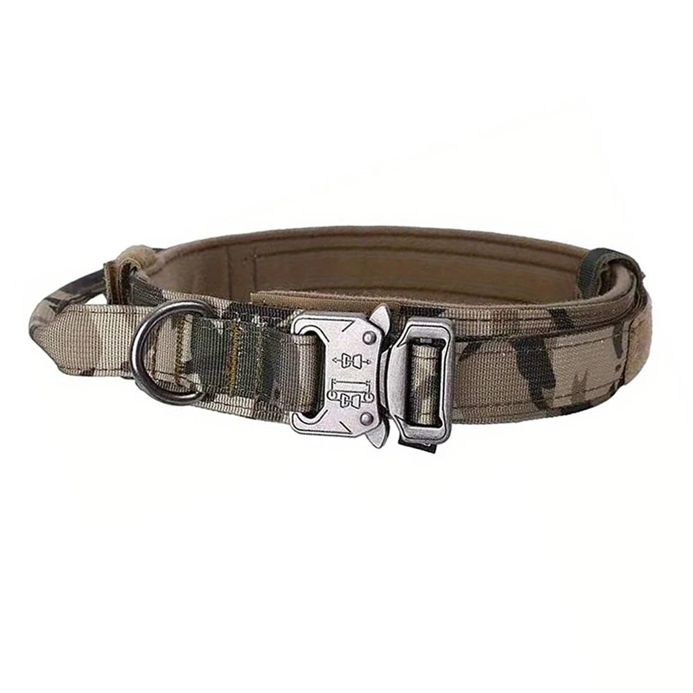 Tactical Dog Collar with Handle – Adjustable Military Nylon Collar for Medium &amp; Large Dogs