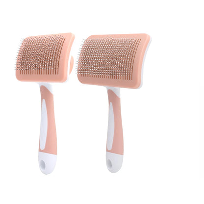 Self-Cleaning Pet Grooming Slicker Brush – Cat &amp; Dog Hair Removal, Bath Brush &amp; Deshedding Tool