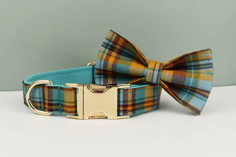 High Quality Custom Cotton Dog Collar, Leash &amp; Harness Set – Personalized Pet Accessories with Bow
