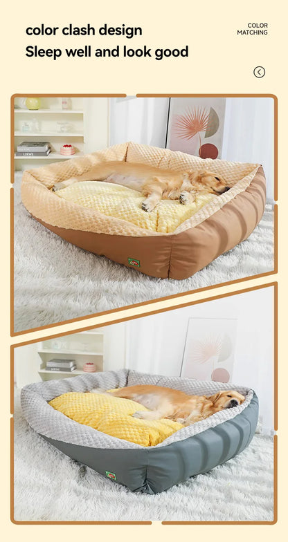 Large Winter Warm Dog Bed – Deep Sleep Pet Mattress for Dogs &amp; Cats, Cozy Kennel Cushion for Medium &amp; Large Pets