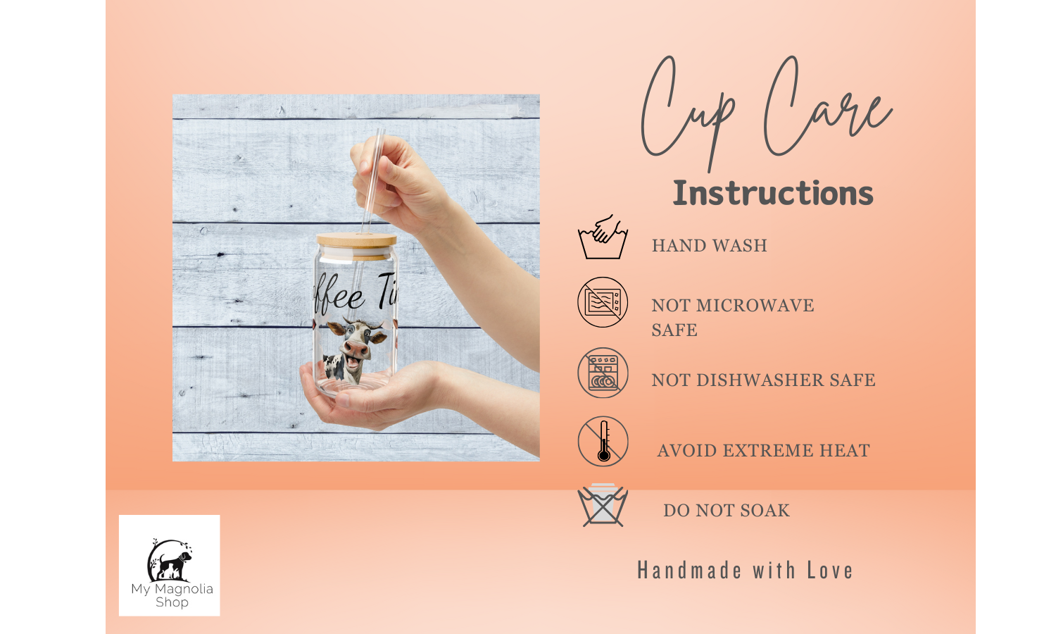 Crazy Cow Lady Glass Tumbler 16oz – Funny Cow Design with Lid &amp; Straw, Unique Gift for Cow Lovers