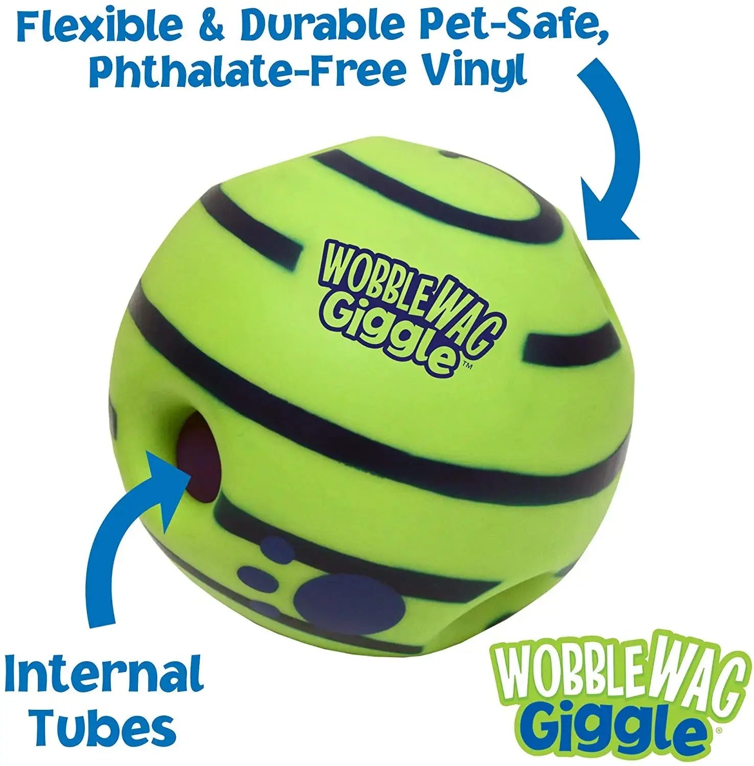 Wobble Wag Giggle Glow Ball Interactive Dog Toy Fun Giggle Sounds When Rolled or Shaken Pets Know Best As Seen On TV My Magnolia Shop