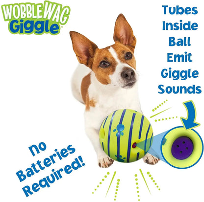 Wobble Wag Giggle Glow Ball Interactive Dog Toy Fun Giggle Sounds When Rolled or Shaken Pets Know Best As Seen On TV My Magnolia Shop