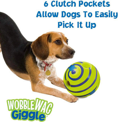 Wobble Wag Giggle Glow Ball Interactive Dog Toy Fun Giggle Sounds When Rolled or Shaken Pets Know Best As Seen On TV My Magnolia Shop