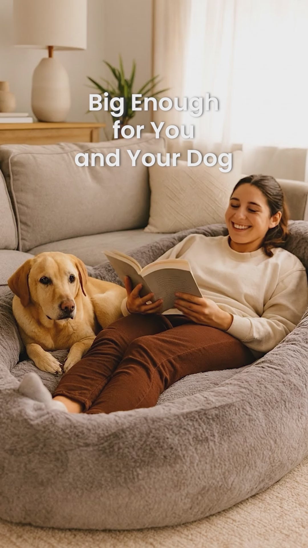 Human Dog Bed for Adults – 71” XL Size with Orthopedic Support, Foldable, Waterproof &amp; Washable Cover