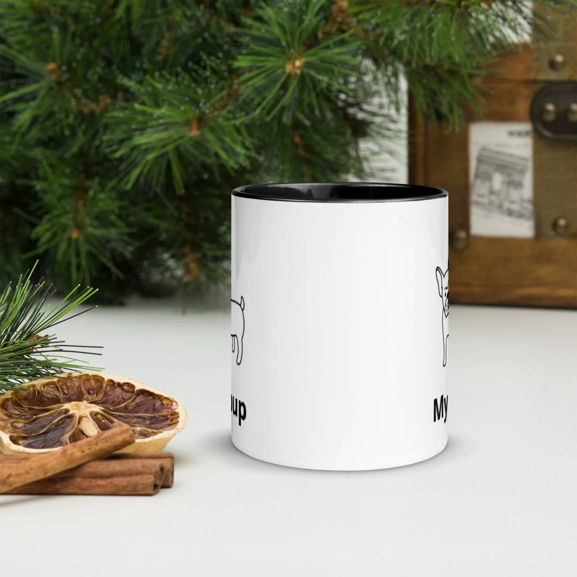 Custom &quot;My Pup&quot; Coffee Mug with Color Inside MyMagnoliaShop