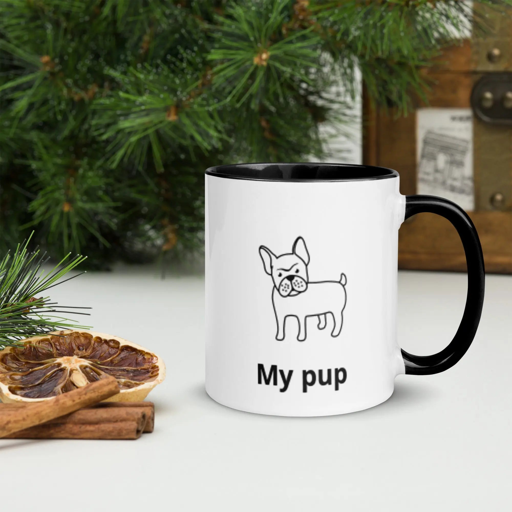 Custom &quot;My Pup&quot; Coffee Mug with Color Inside MyMagnoliaShop
