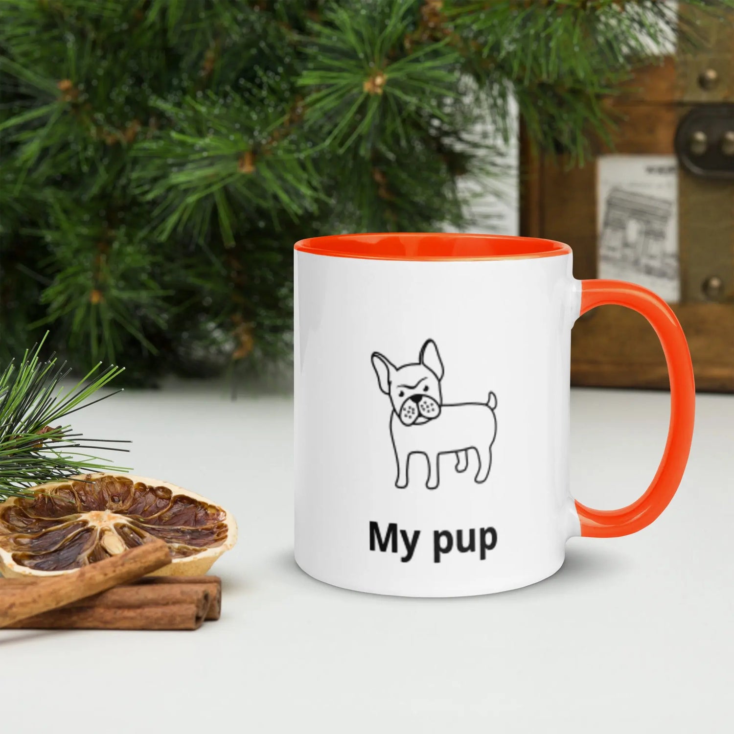 Custom &quot;My Pup&quot; Coffee Mug with Color Inside MyMagnoliaShop