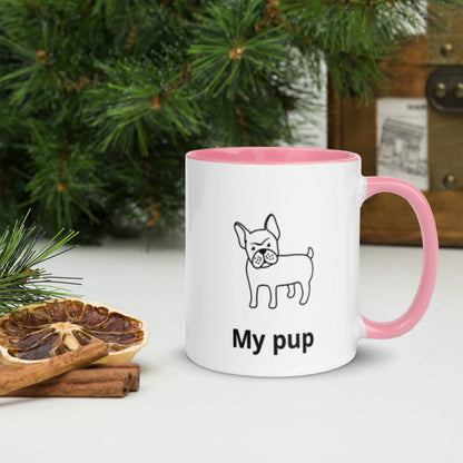Custom &quot;My Pup&quot; Coffee Mug with Color Inside MyMagnoliaShop
