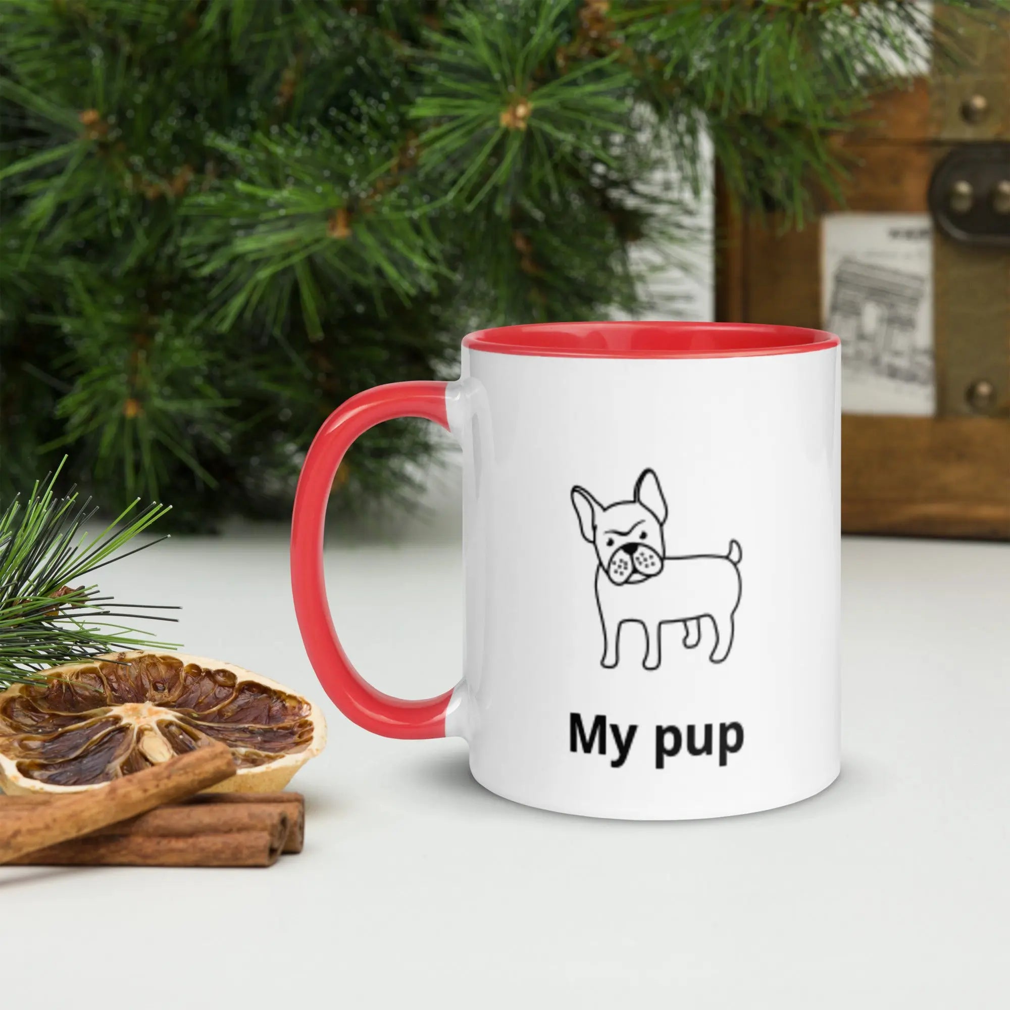 Custom &quot;My Pup&quot; Coffee Mug with Color Inside MyMagnoliaShop